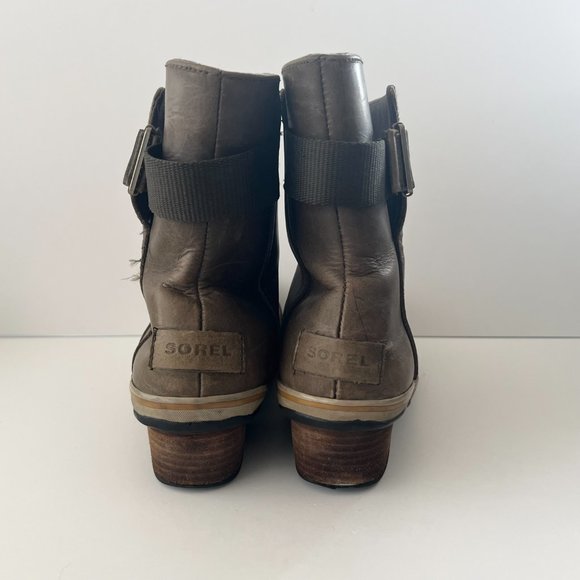 Sorel Women’s Brown/Green Waterproof Pull-On Slimboot Sz 11 - Picture 7 of 16